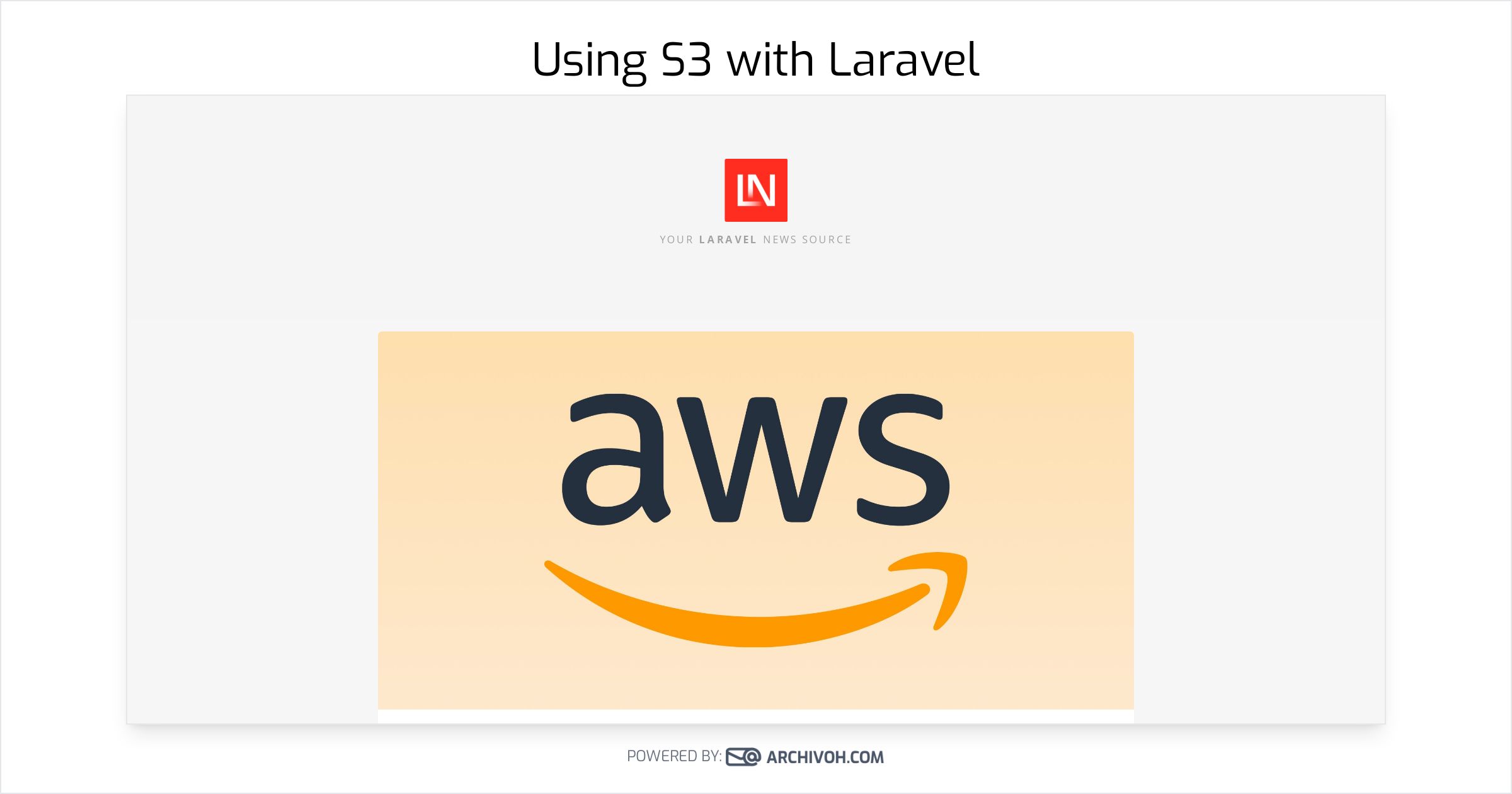 Using S3 with Laravel