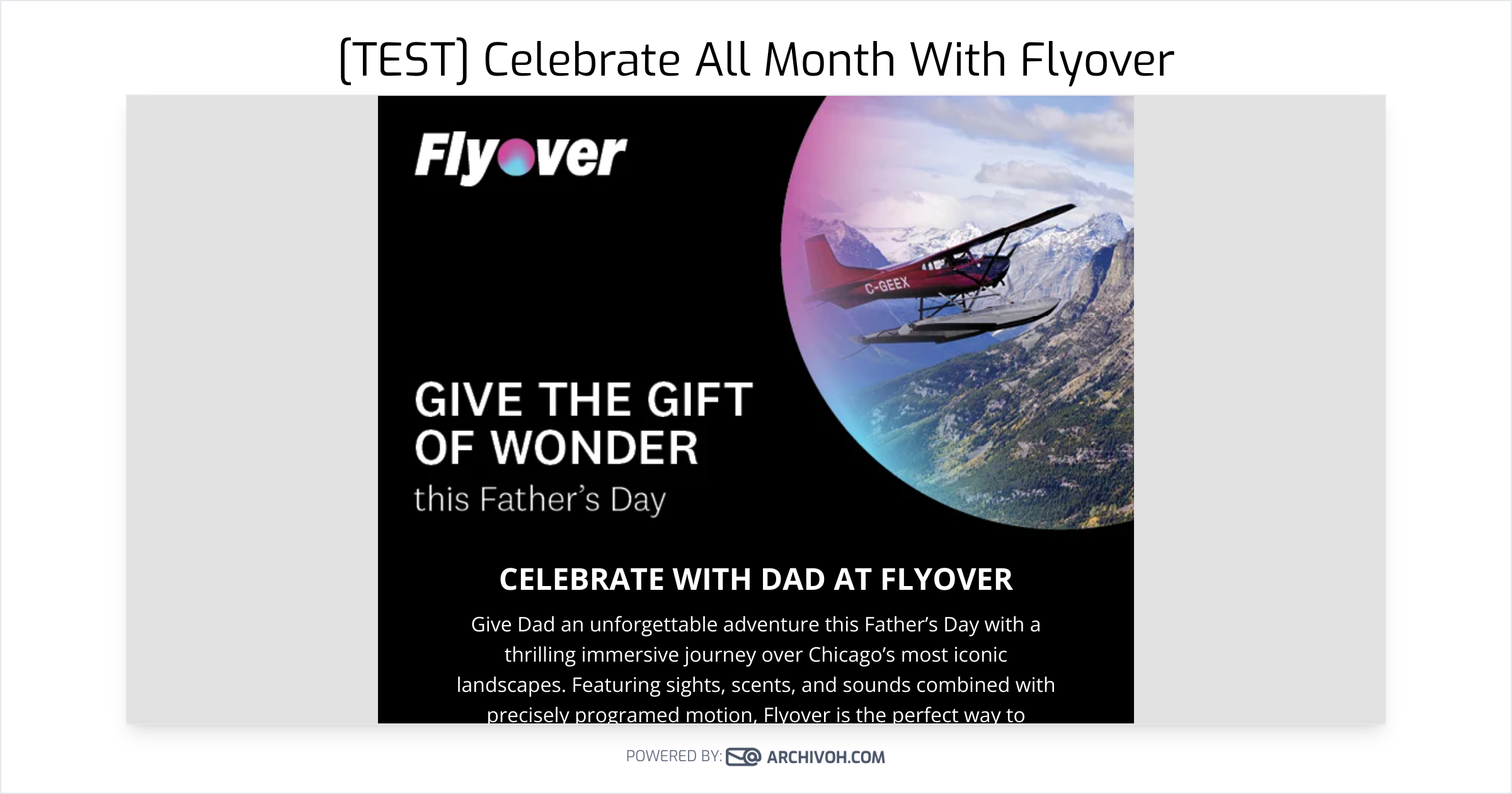 [TEST] Celebrate All Month With Flyover
