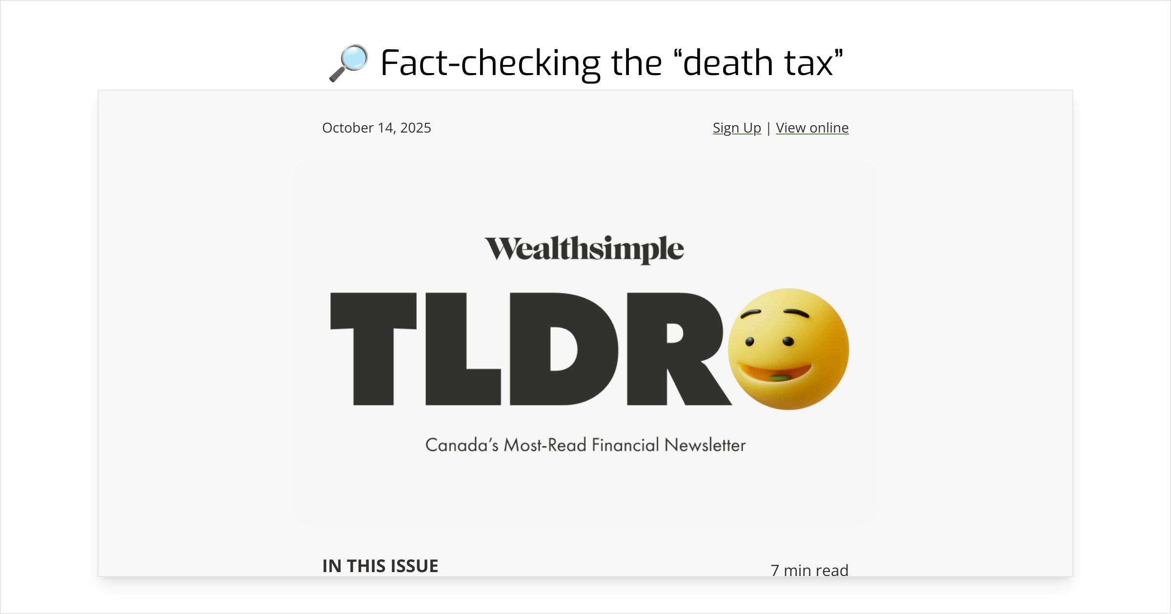 🔎 Fact-checking the "death tax"