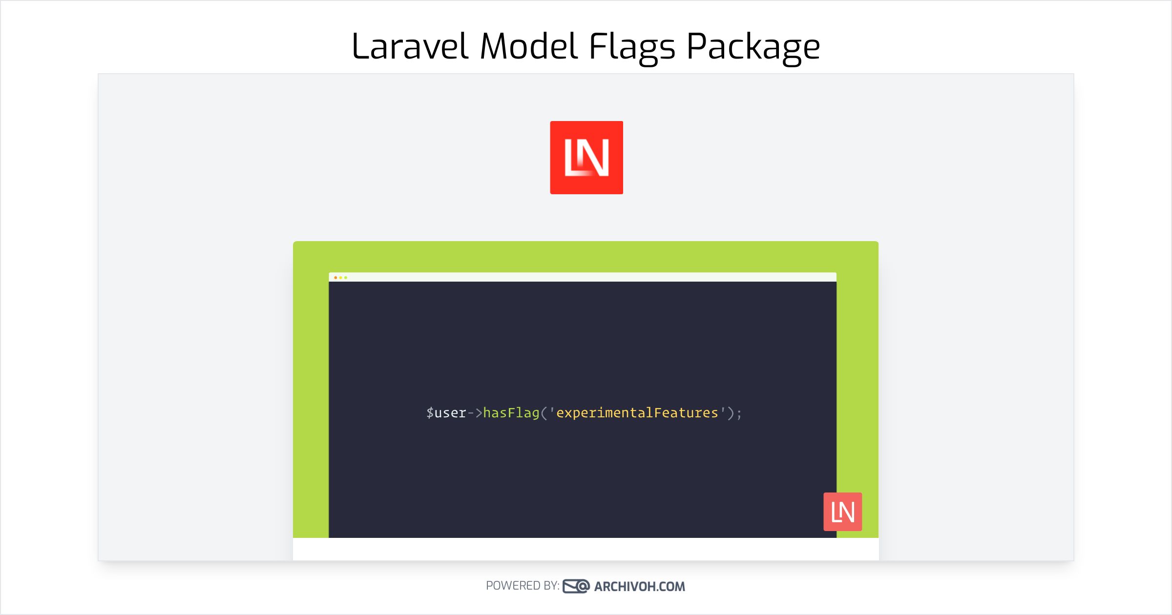 Laravel Model Flags Package